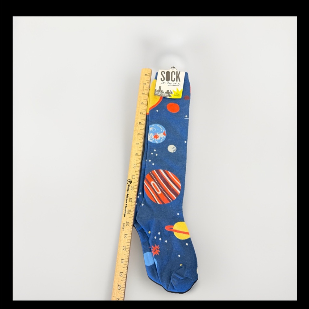 Sock it to Me Wide Calf Knee High Blue Planetary Socks